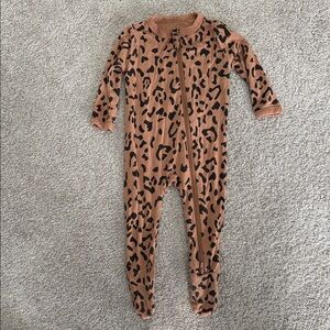 Kyte BABY Brown Leopard Print Footie